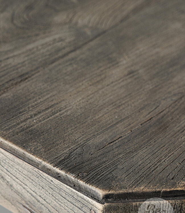 Be-Uniq Oude Bijzettafel | Rustiek Verweerd | H52 x B45 x D45 cm