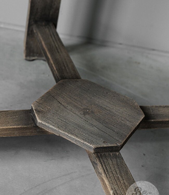 Be-Uniq Oude Bijzettafel | Rustiek Verweerd | H52 x B45 x D45 cm