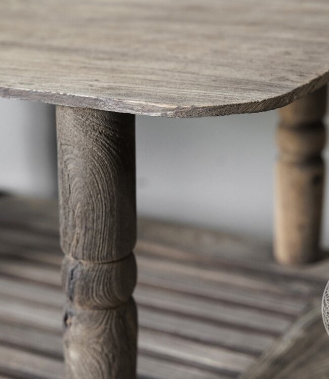 Be-Uniq Oude Bijzettafel | Rustiek Verweerd | H43 x B61 x D42 cm