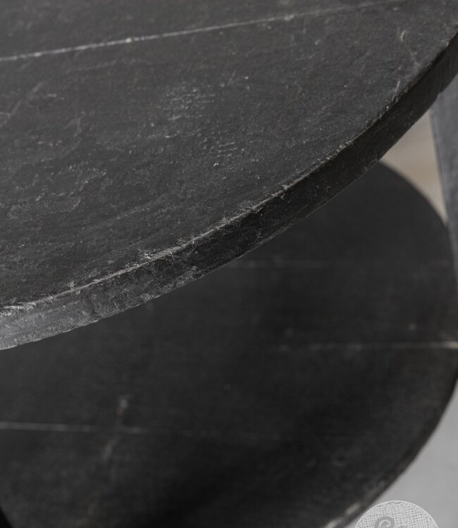 Be-Uniq Unieke Oude Bijzettafel | India | H55 x D55 cm