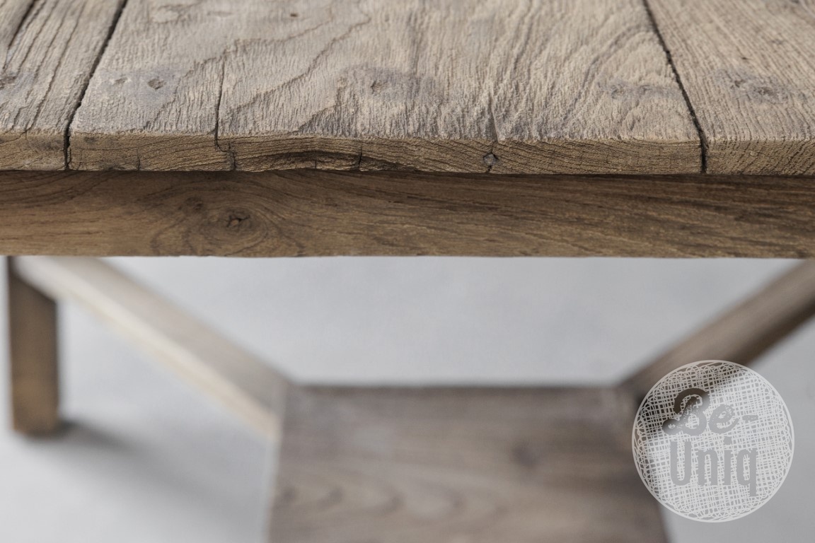 Be-Uniq Authentieke Oude Bijzettafel | India | H60 x B60 x D60 cm