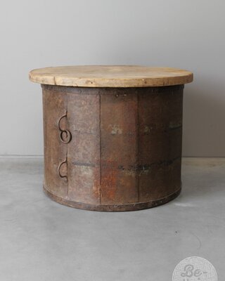 Be-Uniq Bijzettafel | Oude Ton | India | H45 x D57 cm