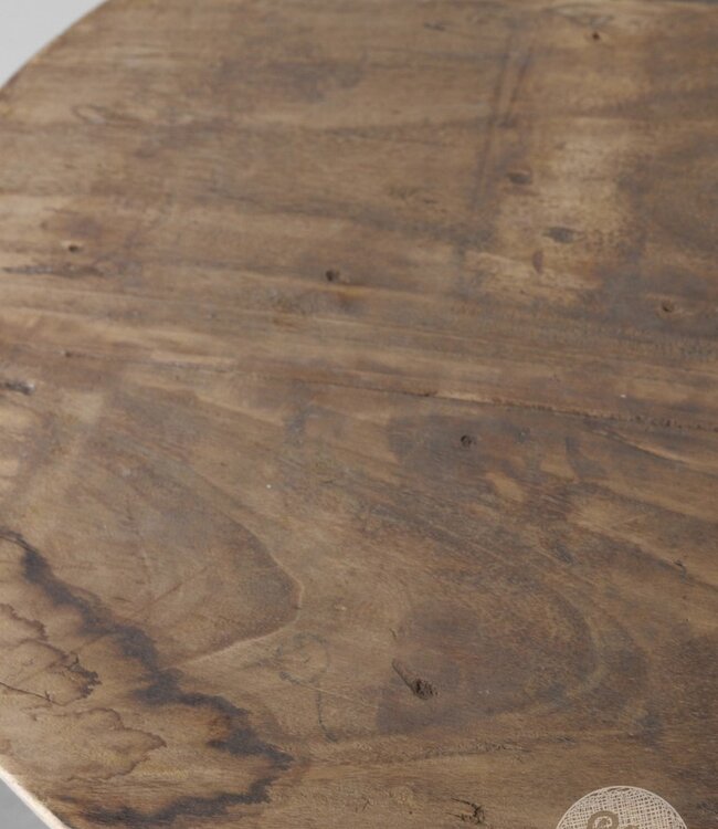 Be-Uniq Bijzettafel | Oude Ton | India | H45 x D57 cm