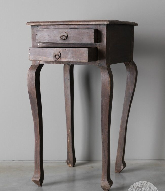 Be-Uniq Oude Bijzettafel | India | H74 x B40 x D40 cm