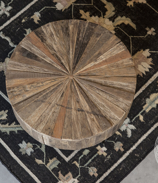 Be-Uniq Bijzettafel Star | Oud Hout | H33 x D57 cm