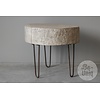Bijzettafel | Schijf Hout | China | H55 x B45 x D50 cm