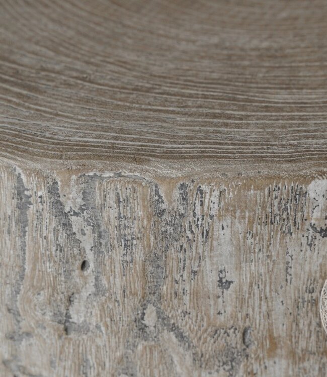 Be-Uniq Bijzettafel | Schijf Hout | China | H55 x B45 x D50 cm