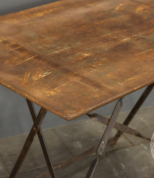 Be-Uniq Verweerde Metalen Klaptafel | India | H72 x B101 x D70 cm