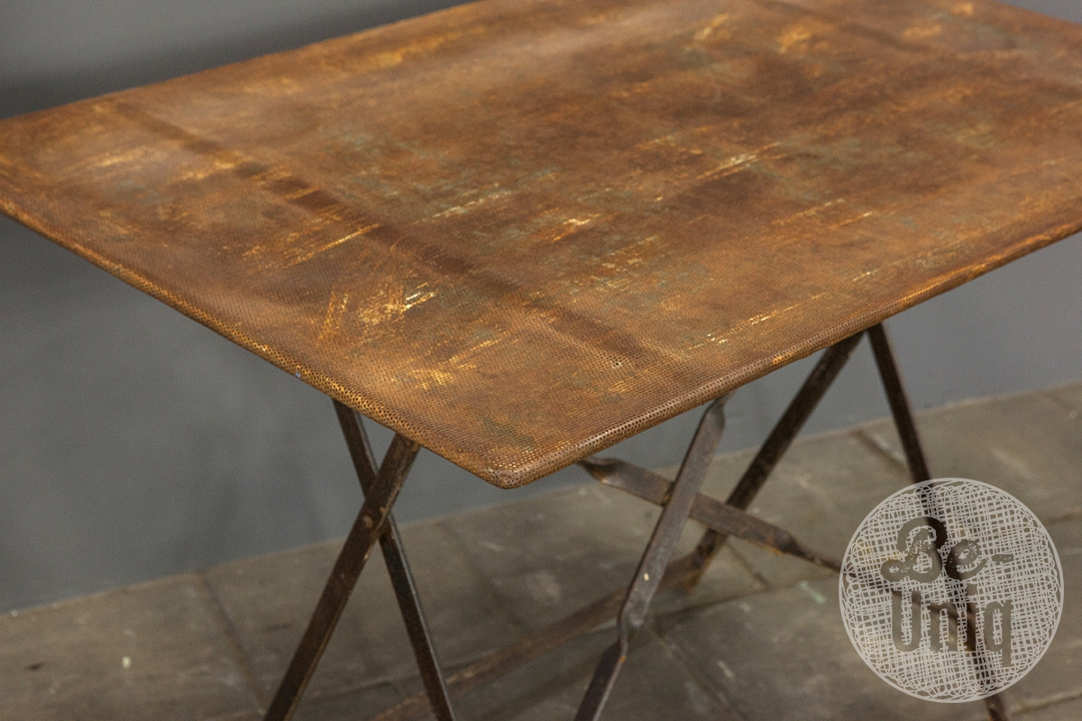 Be-Uniq Verweerde Metalen Klaptafel | India | H72 x B101 x D70 cm