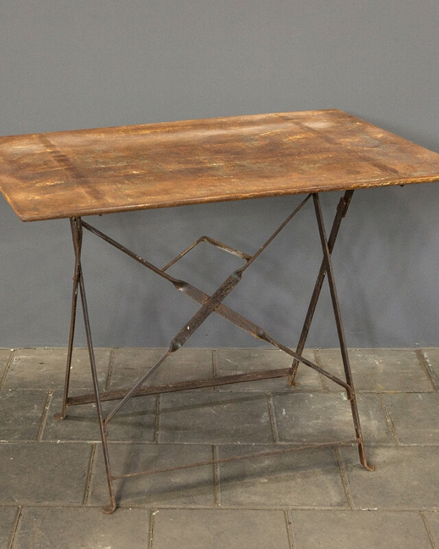 Be-Uniq Verweerde Metalen Klaptafel | India | H72 x B101 x D70 cm