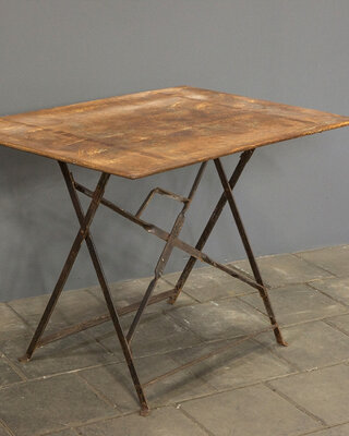 Be-Uniq Verweerde Metalen Klaptafel | India | H72 x B101 x D70 cm