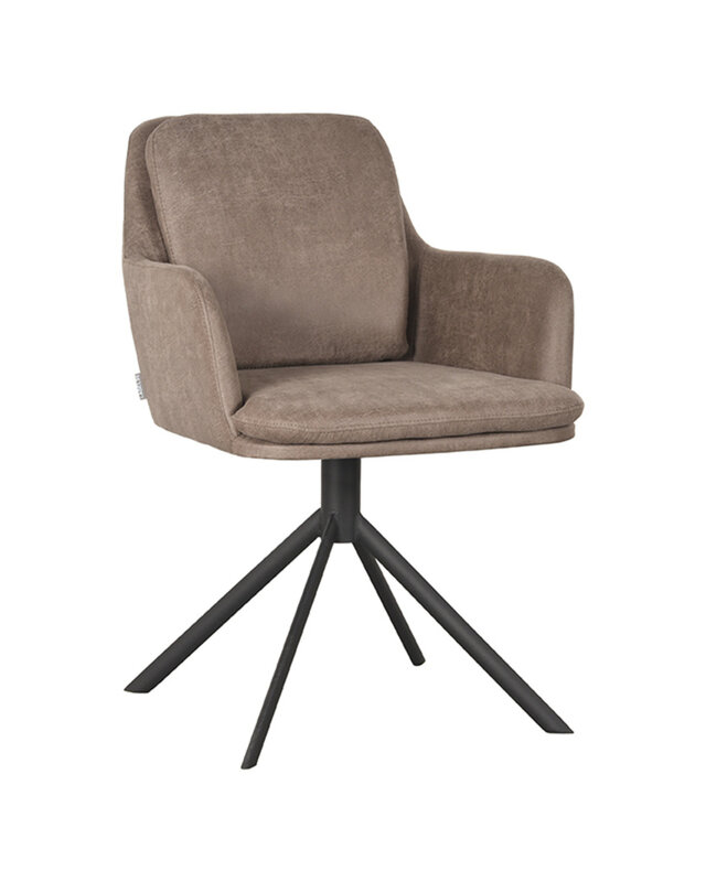 LABEL51 LABEL51 Eetkamerstoel Joy - Taupe - Microfiber