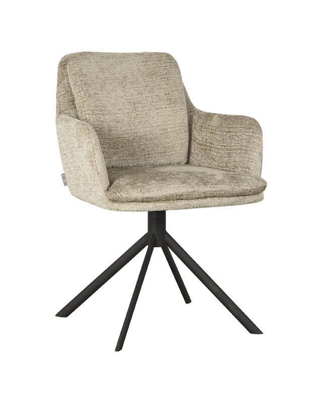 LABEL51 LABEL51 Eetkamerstoel Joy - Beige - Fluweel