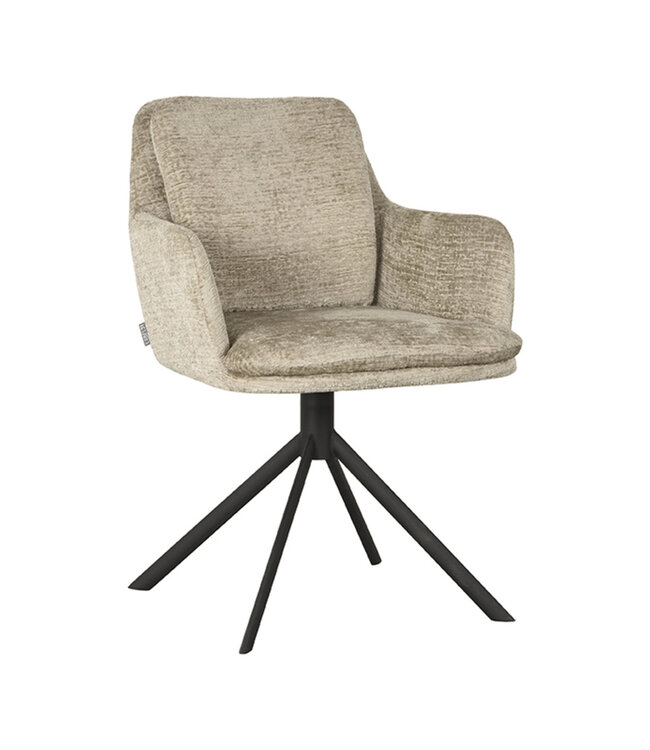 LABEL51 LABEL51 Eetkamerstoel Joy - Beige - Fluweel