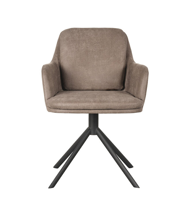 LABEL51 LABEL51 Eetkamerstoel Joy - Taupe - Microfiber