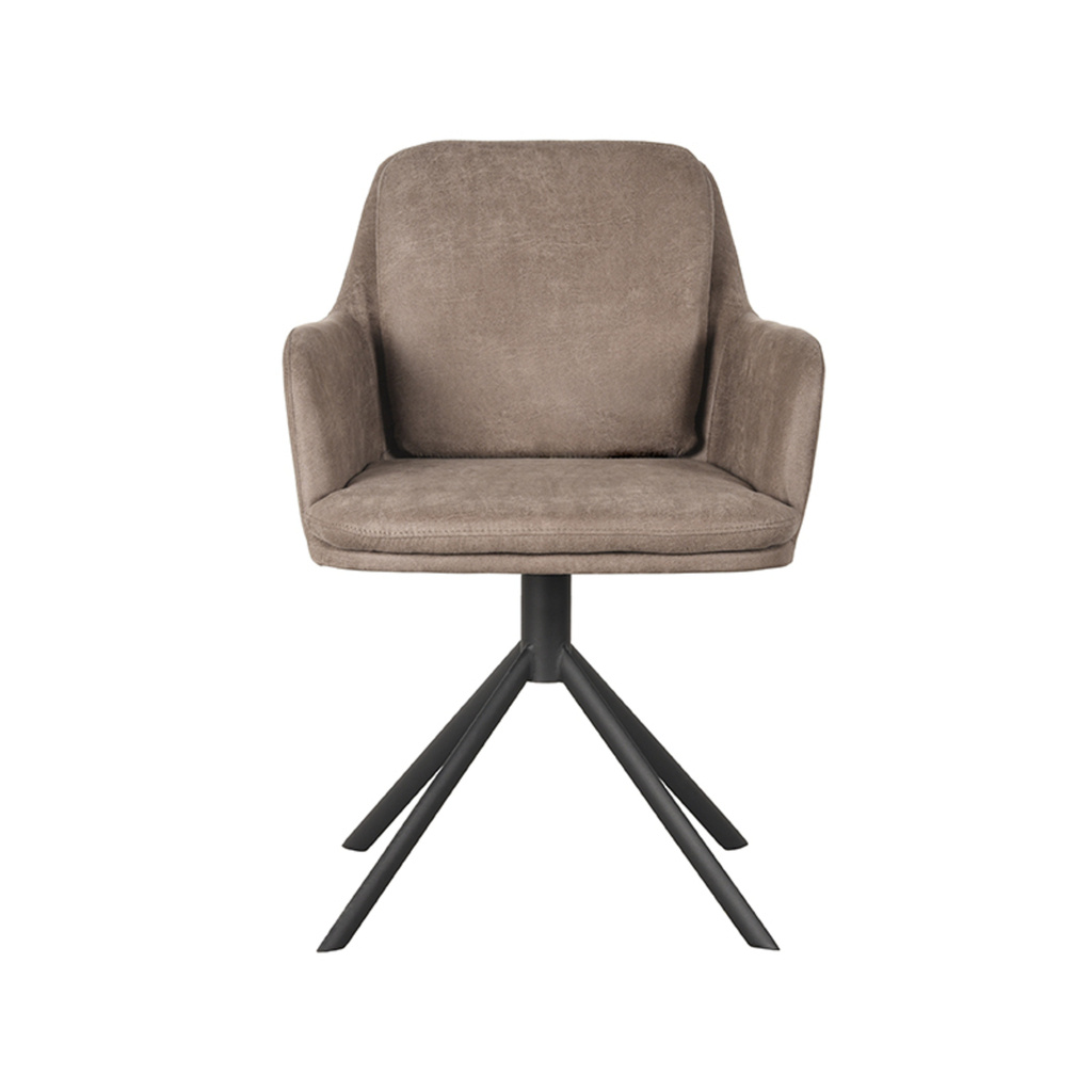 LABEL51 LABEL51 Eetkamerstoel Joy - Taupe - Microfiber