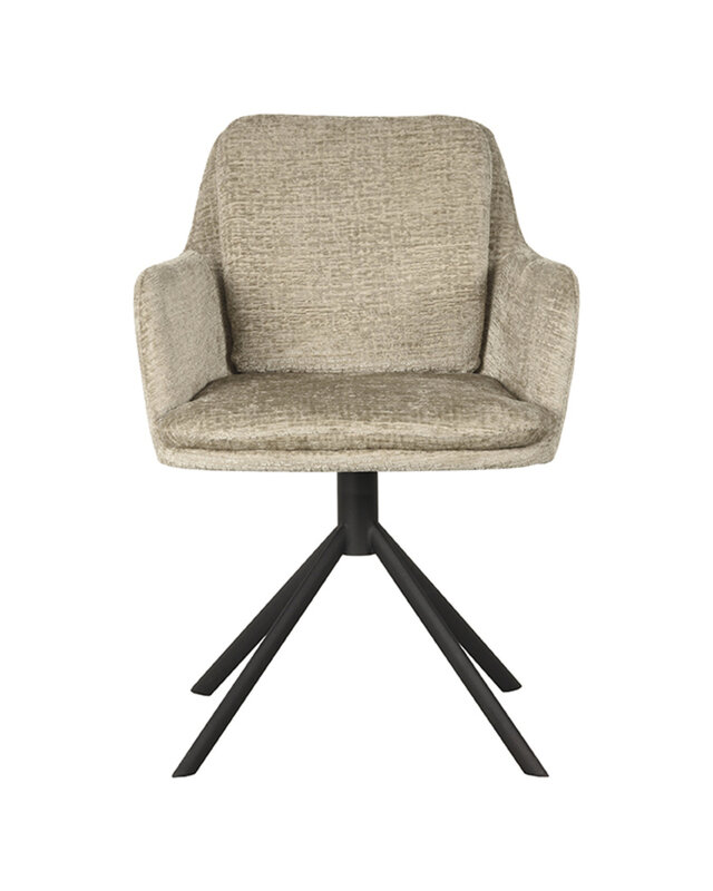 LABEL51 LABEL51 Eetkamerstoel Joy - Beige - Fluweel