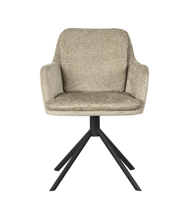 LABEL51 LABEL51 Eetkamerstoel Joy - Beige - Fluweel