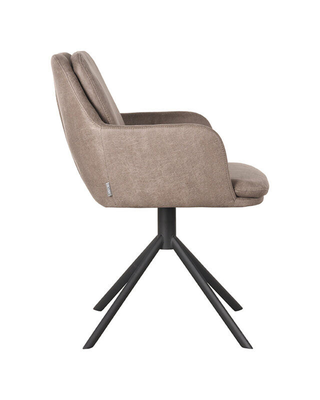 LABEL51 LABEL51 Eetkamerstoel Joy - Taupe - Microfiber