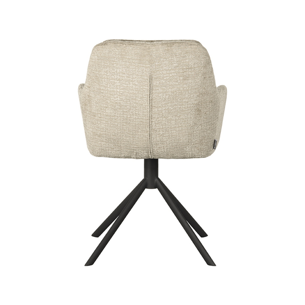 LABEL51 LABEL51 Eetkamerstoel Joy - Beige - Fluweel