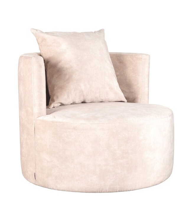 LABEL51 LABEL51 Fauteuil Evy - Naturel - Velours