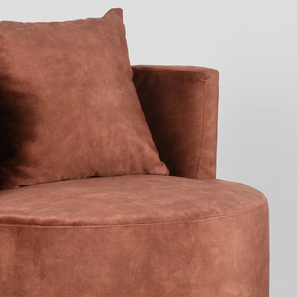 LABEL51 LABEL51 Fauteuil Evy - Rust - Velours