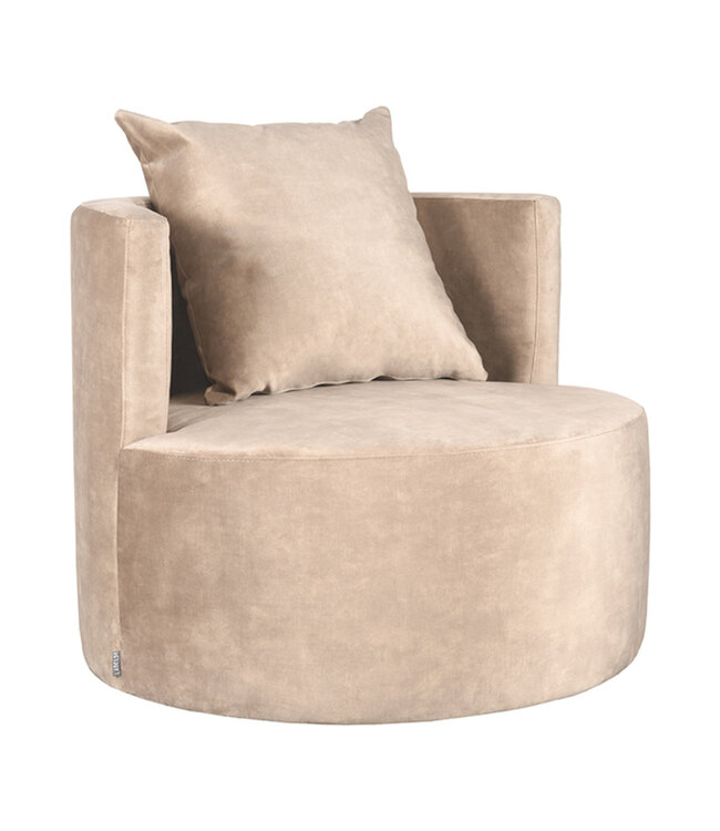 LABEL51 LABEL51 Fauteuil Evy - Naturel - Velours