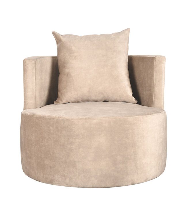 LABEL51 LABEL51 Fauteuil Evy - Naturel - Velours