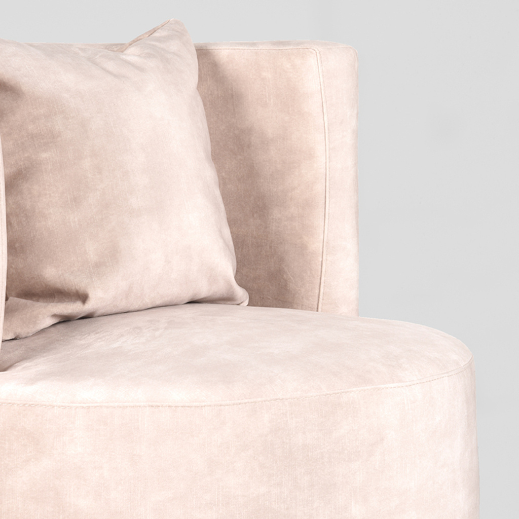 LABEL51 LABEL51 Fauteuil Evy - Naturel - Velours