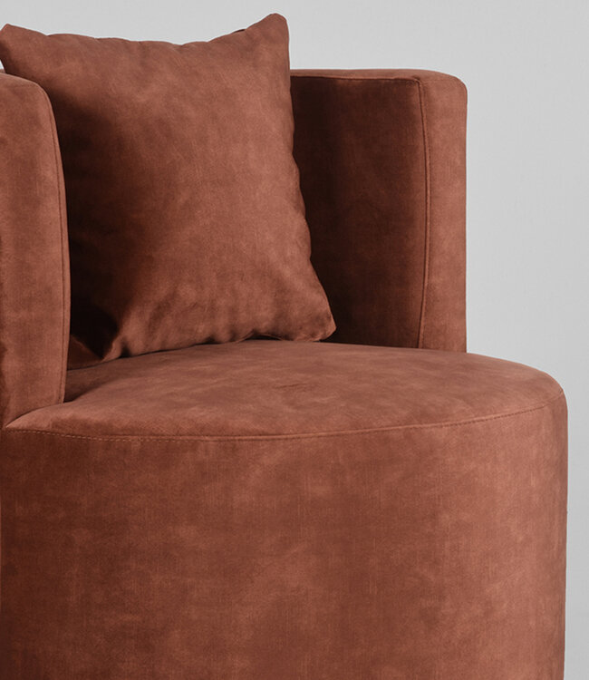LABEL51 LABEL51 Fauteuil Evy - Rust - Velours