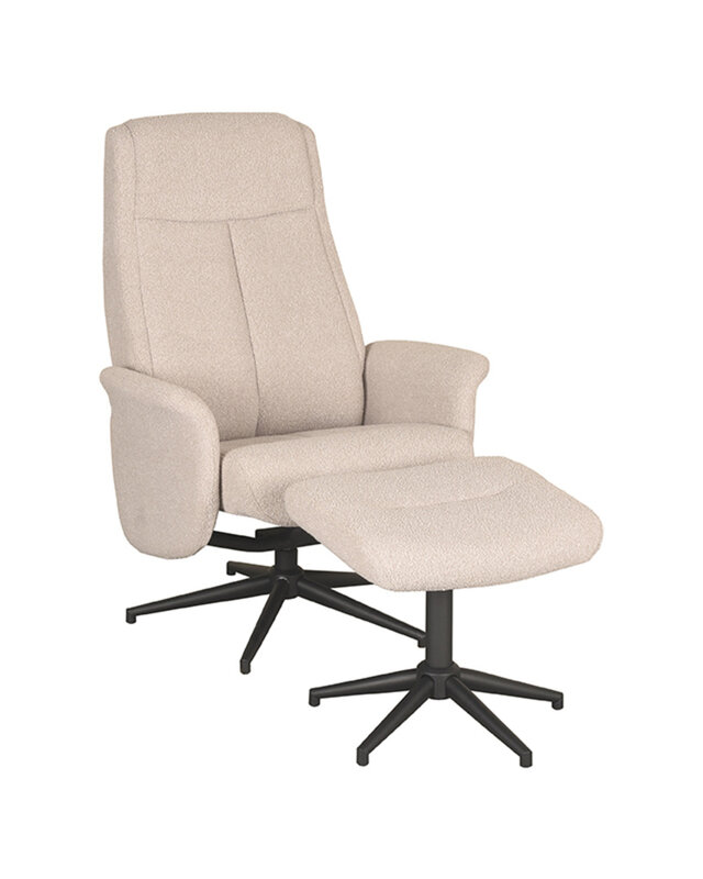 LABEL51 Relaxfauteuil Bergen + Ottomane 77x76x105 cm