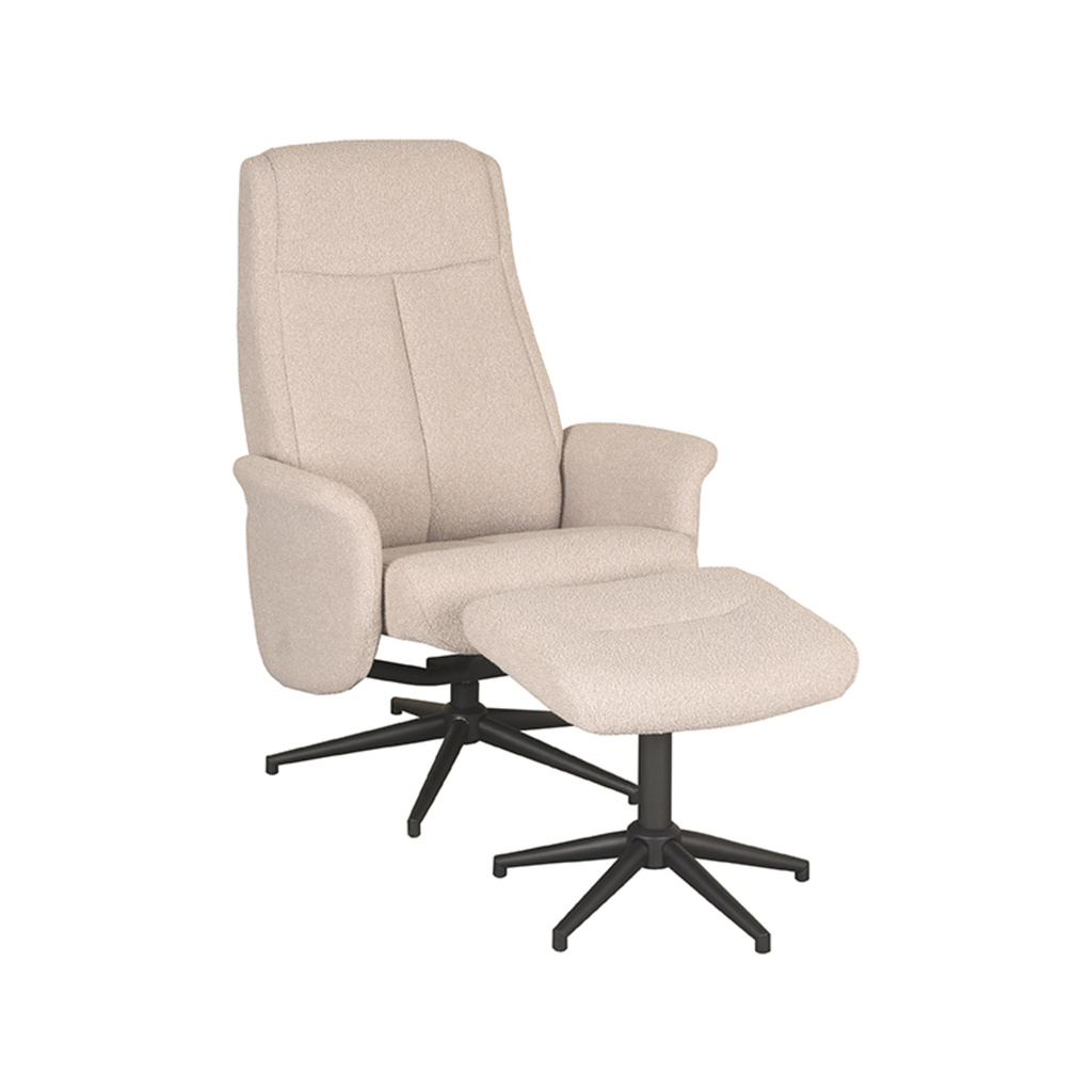 LABEL51 Relaxfauteuil Bergen + Ottomane 77x76x105 cm