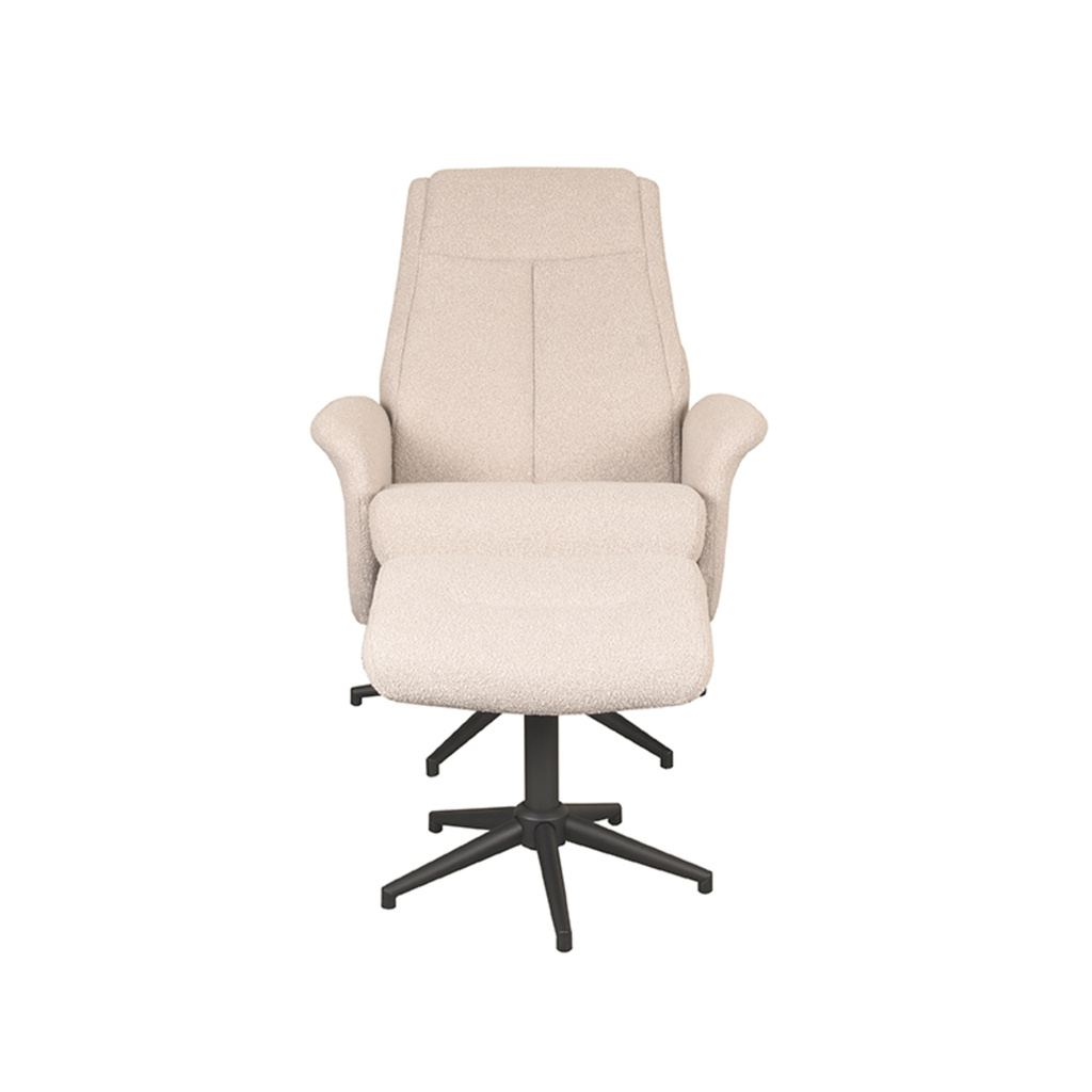 LABEL51 Relaxfauteuil Bergen + Ottomane 77x76x105 cm