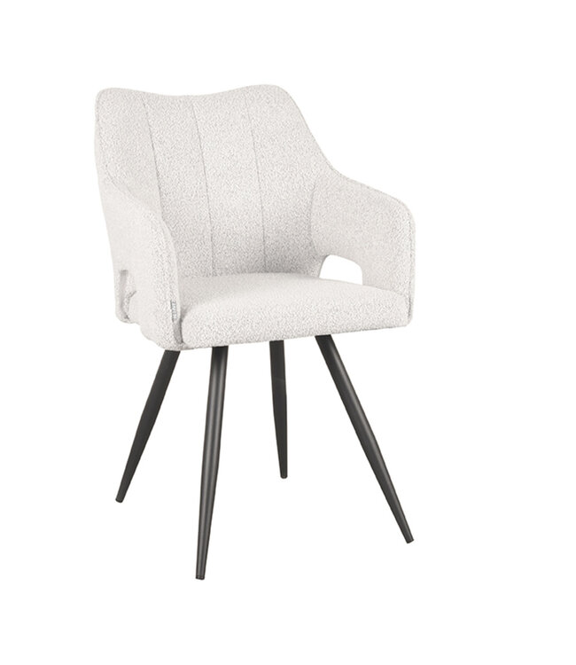LABEL51 Eetkamerstoel Wit Noud 55x60x87 cm