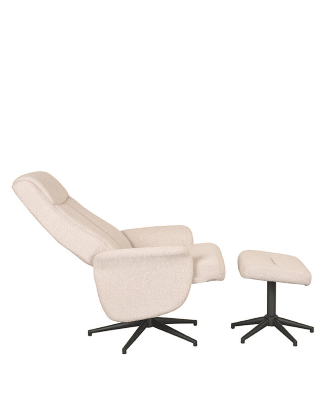 LABEL51 Relaxfauteuil Bergen + Ottomane 77x76x105 cm