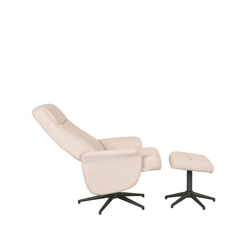 LABEL51 Relaxfauteuil Bergen + Ottomane 77x76x105 cm