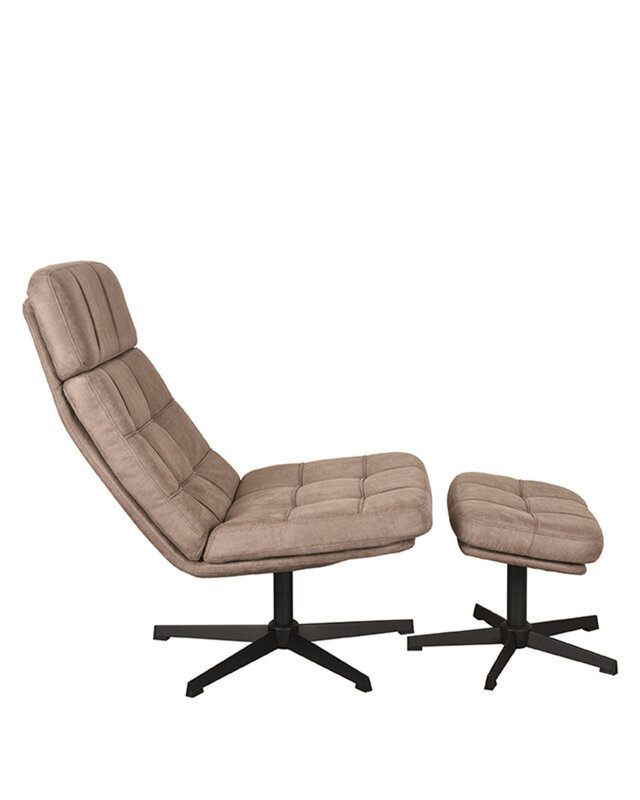 LABEL51 Relaxfauteuil Alvar + Ottomane 53x57x83 cm