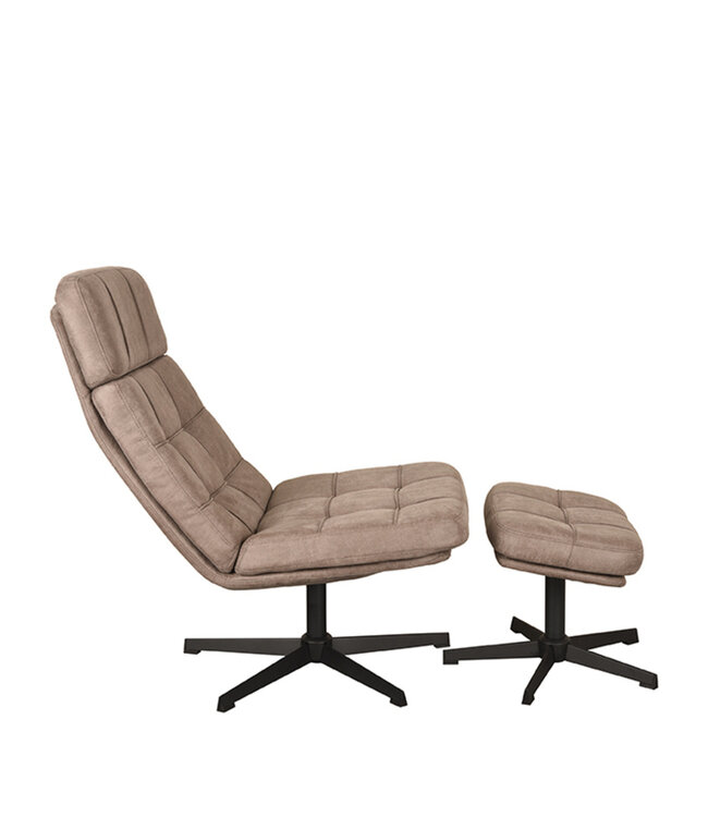 LABEL51 Relaxfauteuil Alvar + Ottomane 53x57x83 cm