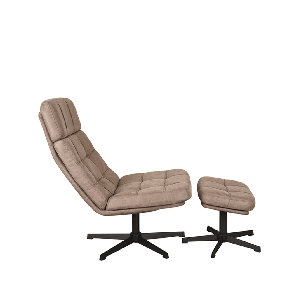 LABEL51 Relaxfauteuil Alvar + Ottomane 53x57x83 cm