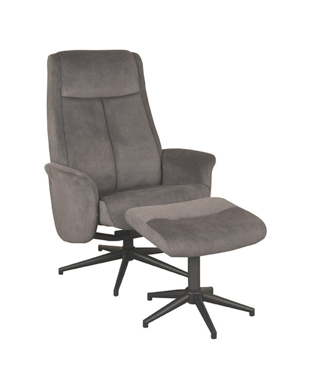 LABEL51 Relaxfauteuil Bergen + Ottomane 77x76x105 cm