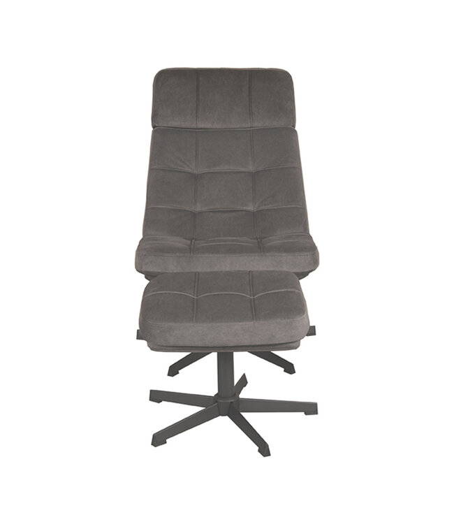 LABEL51 Relaxfauteuil Alvar + Ottomane 53x57x83 cm