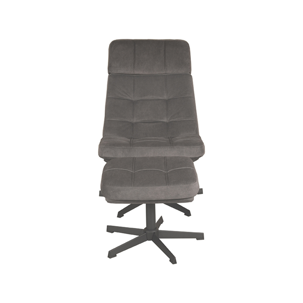 LABEL51 Relaxfauteuil Alvar + Ottomane 53x57x83 cm