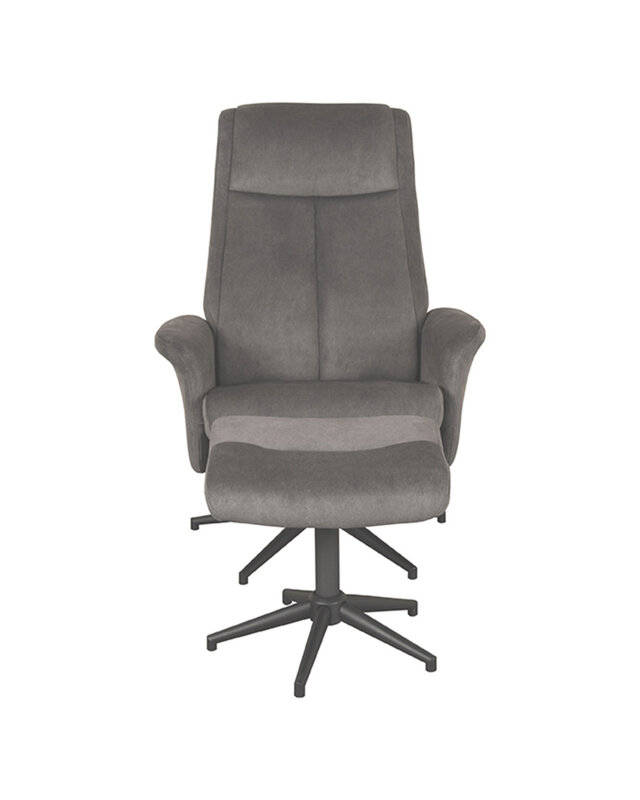 LABEL51 Relaxfauteuil Bergen + Ottomane 77x76x105 cm