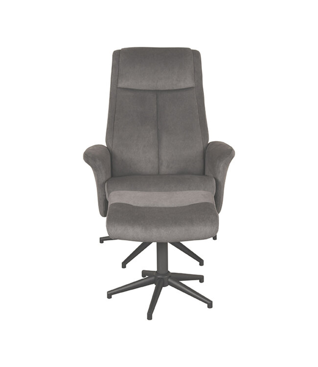 LABEL51 Relaxfauteuil Bergen + Ottomane 77x76x105 cm