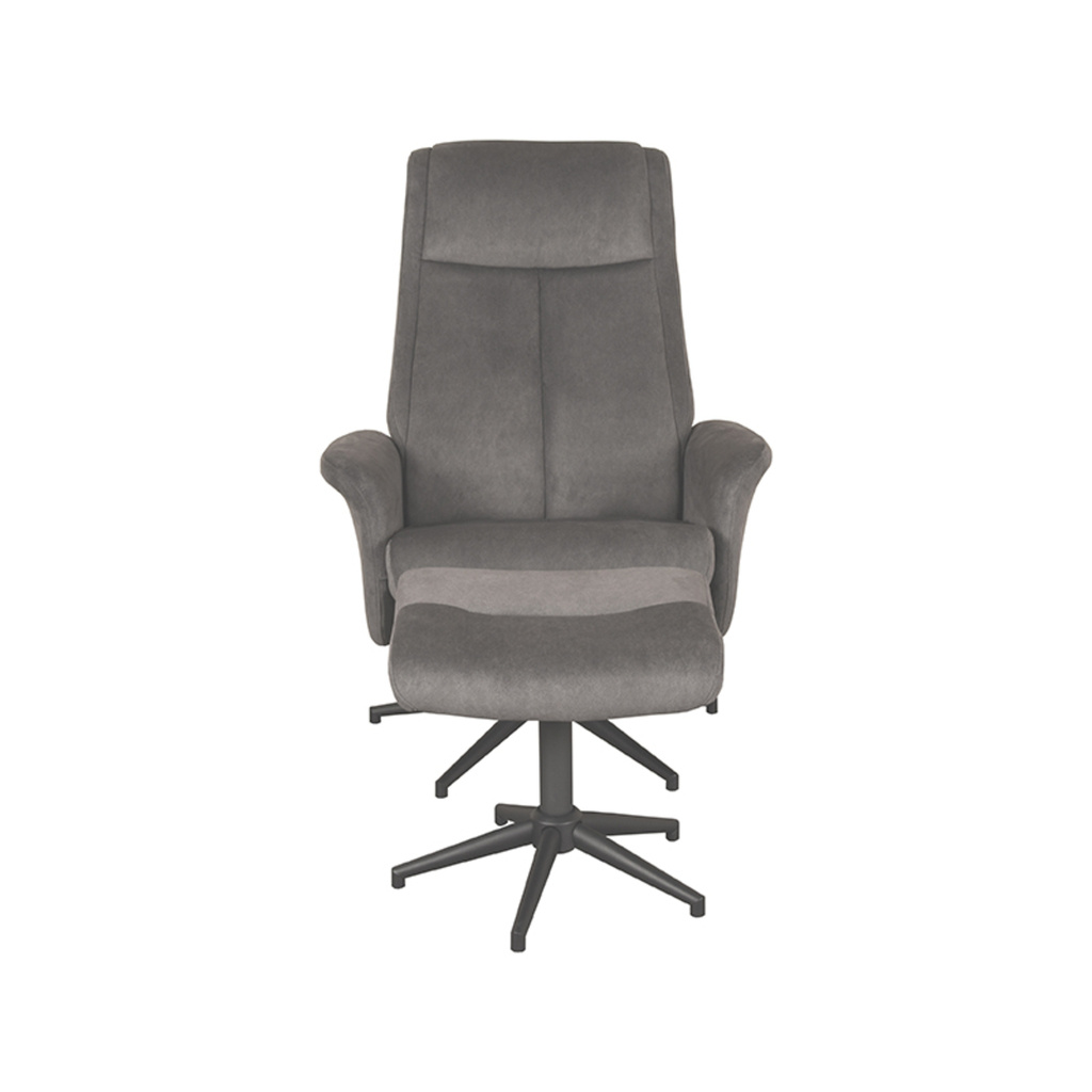 LABEL51 Relaxfauteuil Bergen + Ottomane 77x76x105 cm