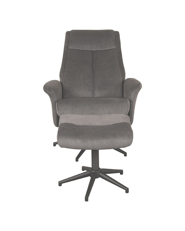 LABEL51 Relaxfauteuil Bergen + Ottomane 77x76x105 cm