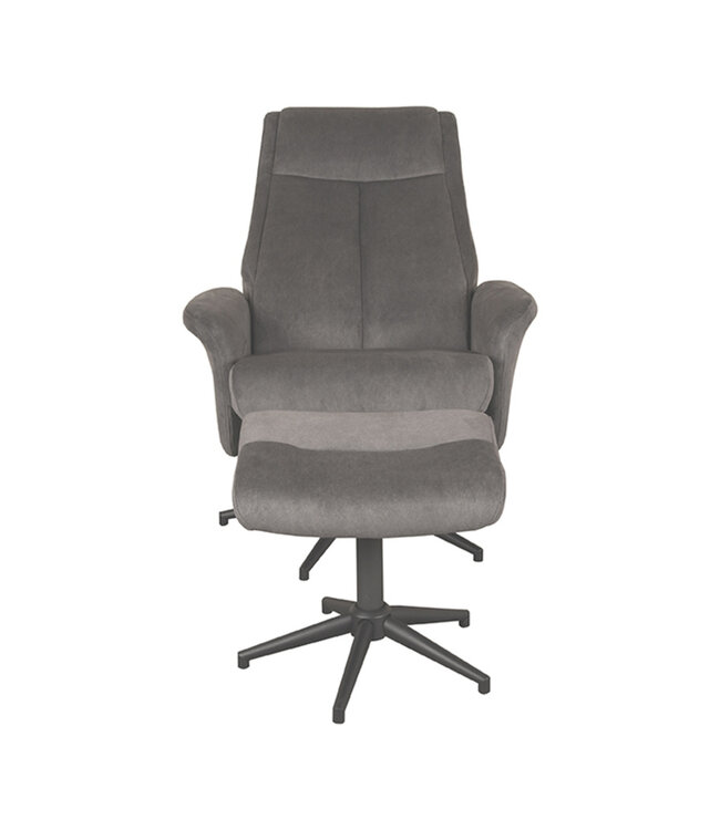 LABEL51 Relaxfauteuil Bergen + Ottomane 77x76x105 cm