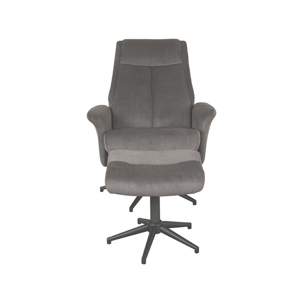 LABEL51 Relaxfauteuil Bergen + Ottomane 77x76x105 cm