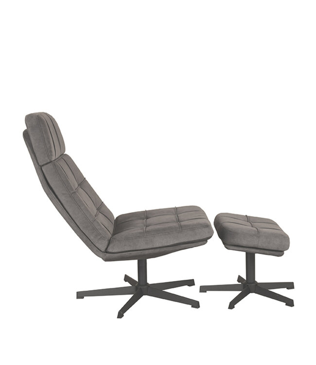 LABEL51 Relaxfauteuil Alvar + Ottomane 53x57x83 cm