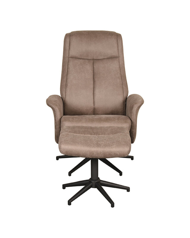 LABEL51 Relaxfauteuil Bergen + Ottomane 77x76x105 cm